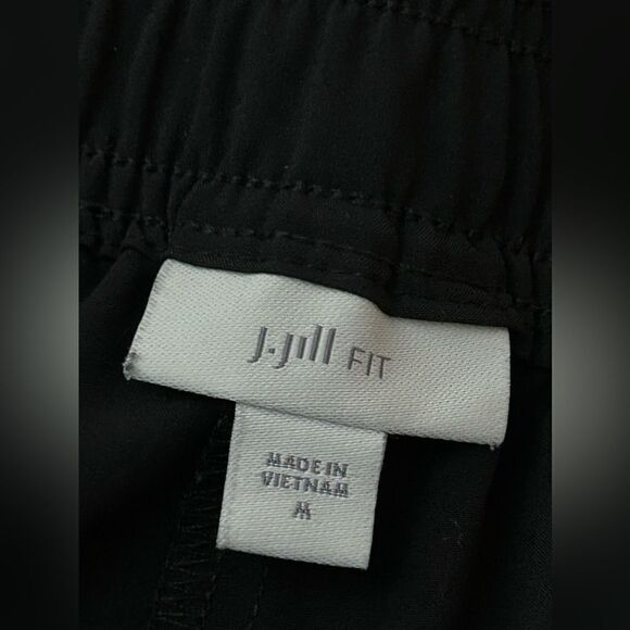 J Jill Fit on the go Wide Leg Pants Black crop women’s Medium EUC lightweight - Picture 2 of 14